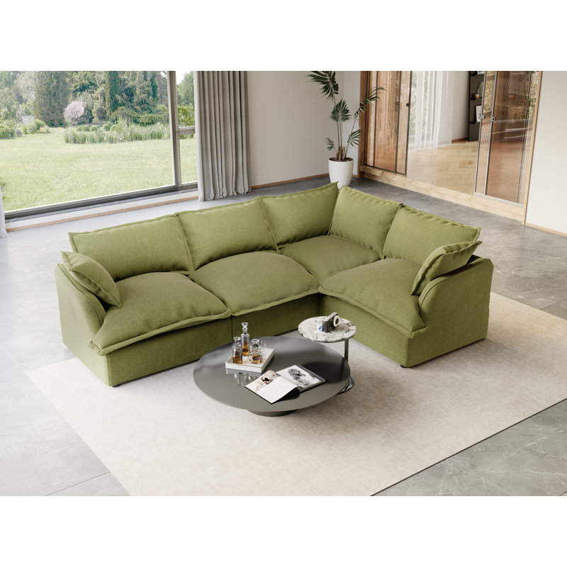 Canapé modulaire rembourré en duvet, canapé convertible Comfty pour siège profond, housses de coussins amovibles