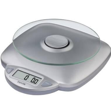 KitchenAid 11lb Digital Glass Top Kitchen and Food Scale Measures Liquid  and Dry Ingredients White