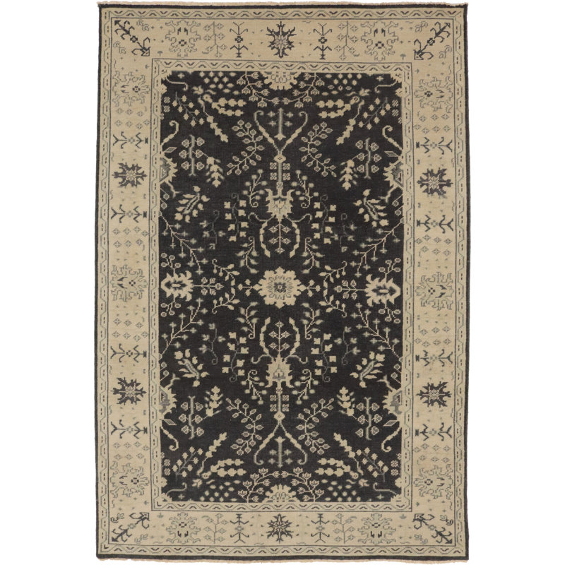 Tapis oriental gris anthracite transitionnel 6X9 Dulse