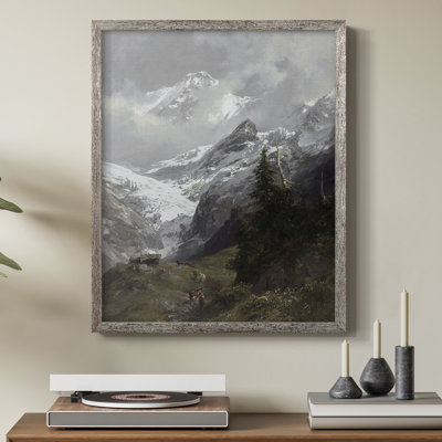 «Vintage Landscape CCxxxiv», reproduction encadrée - bois massif