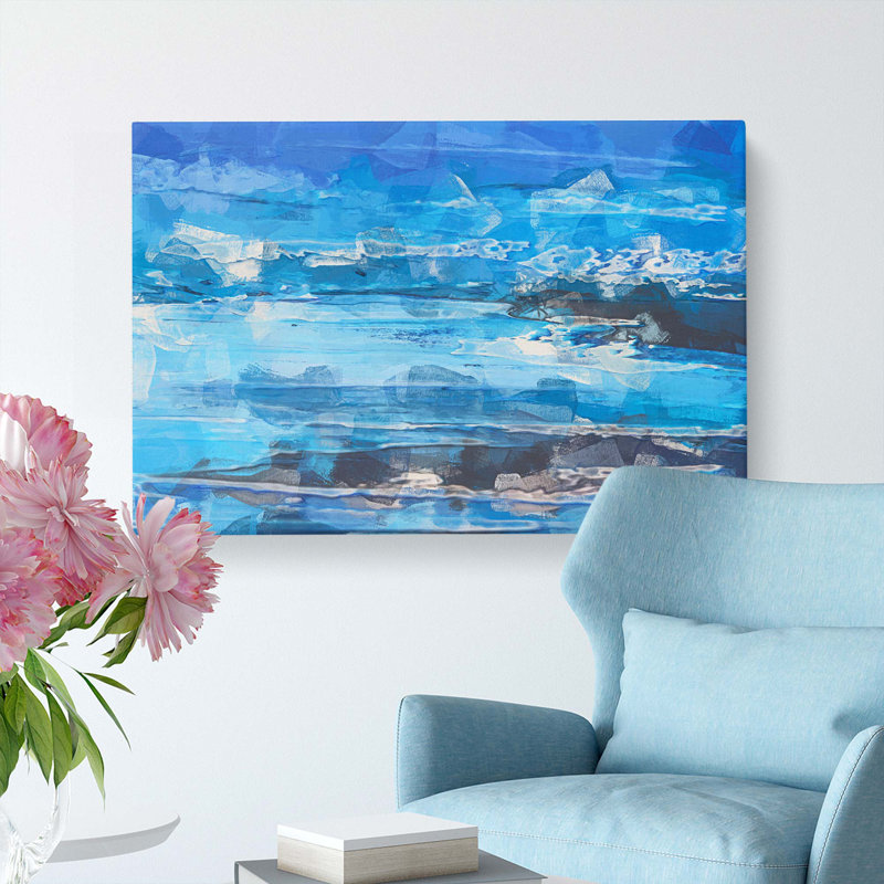 Close Your Eyes In Abstract - Wrapped Canvas Painting, 50cm H x 76cm W x 3cm D