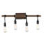 Eleesia 4-Light Dimmable Bronze/Brown Vanity Light-666510344-666510347