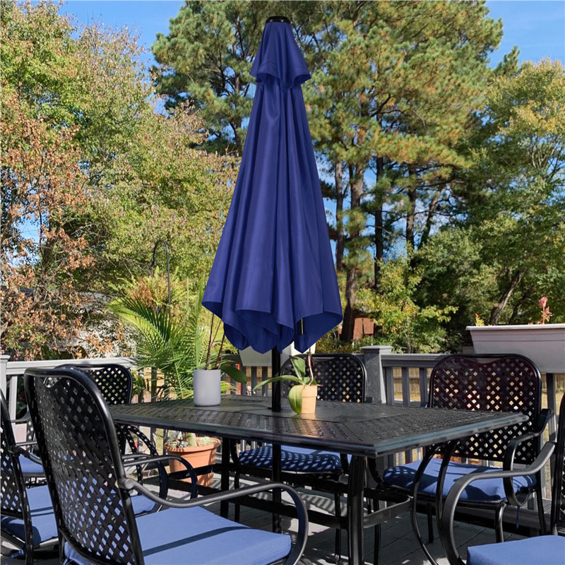 2.3m Garden Parasol Umbrella, Navy Blue