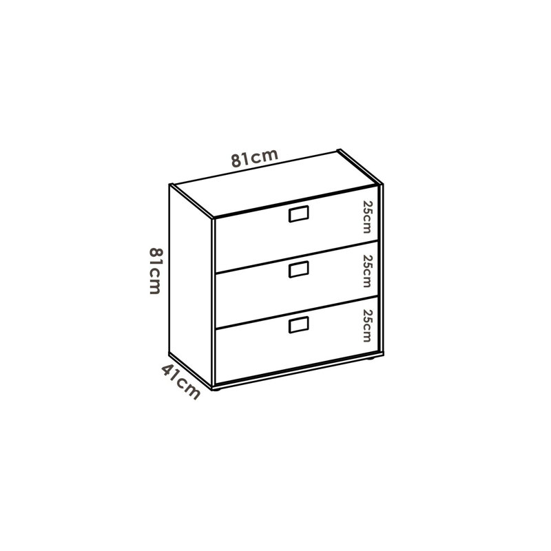 Abbygale 3 - Drawer Rectangle Accent Chest