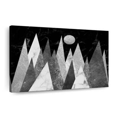 Montagne, paysage de montagne abstrait sur toile