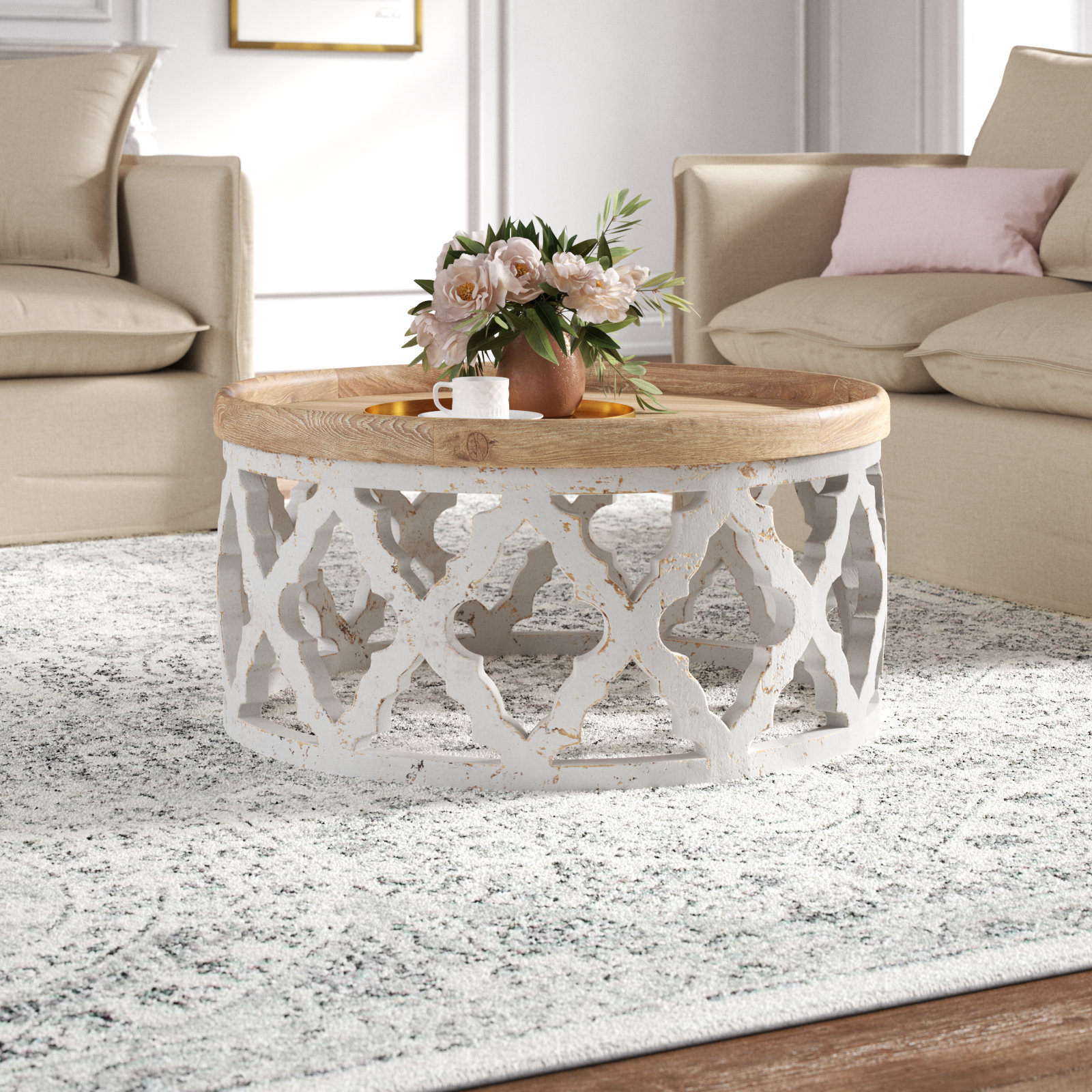 Kelly Clarkson Home Davina Drum Coffee Table & Reviews | Wayfair