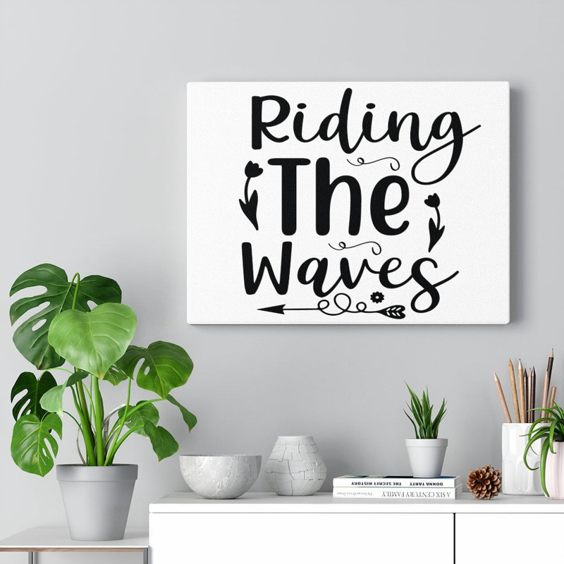 Riding The Waves - Wrapped Canvas Print