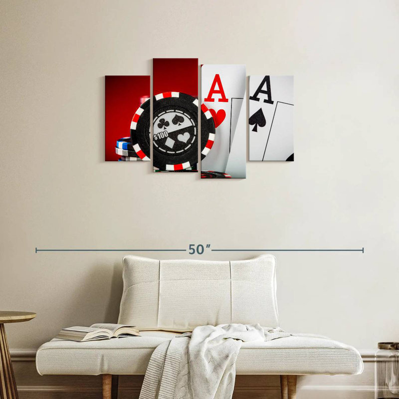 Senne Chips And Aces, 22" H x 36" W