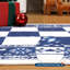 Tapis de Noël à carreaux 8 x 10 po, tapis lavable antidérapant à poils courts pour salle à manger, bleu-1020649703-1020649704