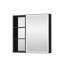 30 po Narender H Armoire à miroir murale encastrée ou en surface H avec armoire latérale noire-474721192-474721205