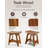 Teak Shower Bench For Inside Shower - 450lbs Capacity Wooden Shower Stool Benches Waterproof For Shaving Legs