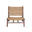 Chaise en acajou et jacinthe d'eau tissée à la main