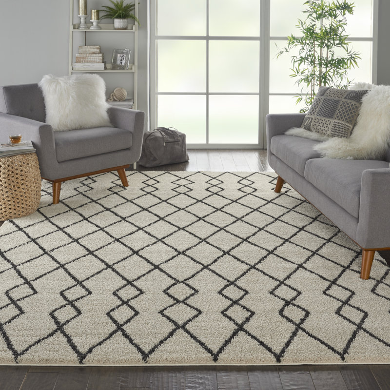 Bybel Argyle Indoor Rug, Rectangle 8'10" x 12'