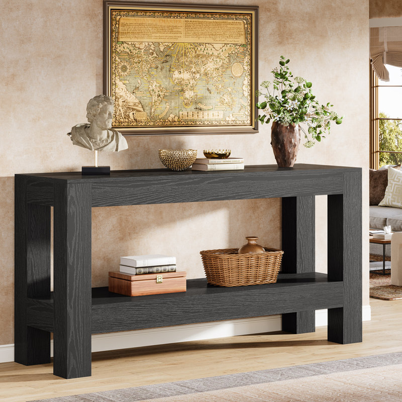 Table basse à 2 niveaux 62,99 po, Noir