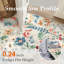 Tapis floral lavable à la machine avec envers antidérapant-461637109-449710481