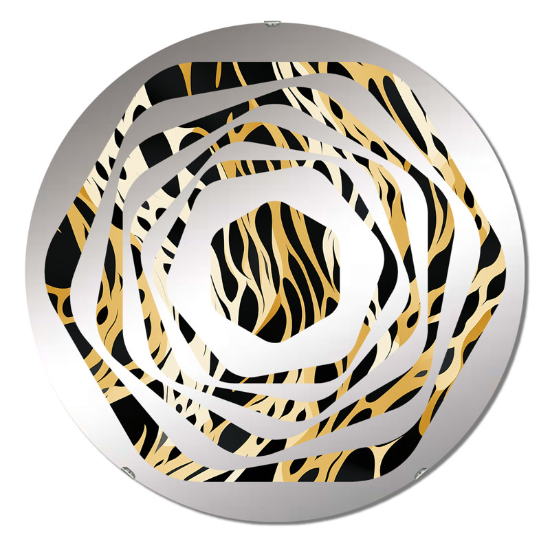 Orange And Black Classic Elegance Adventure - Amorphe Decorative Mirror, 23.6" x 23.6"