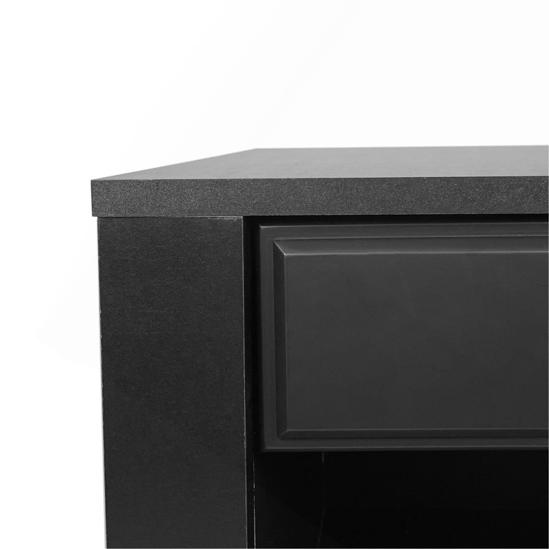 Table de chevet moderne avec tiroir, tables de chevet, tables de chevet de style Mid-Century avec tablette de rangement ouverte, petites tables de chevet