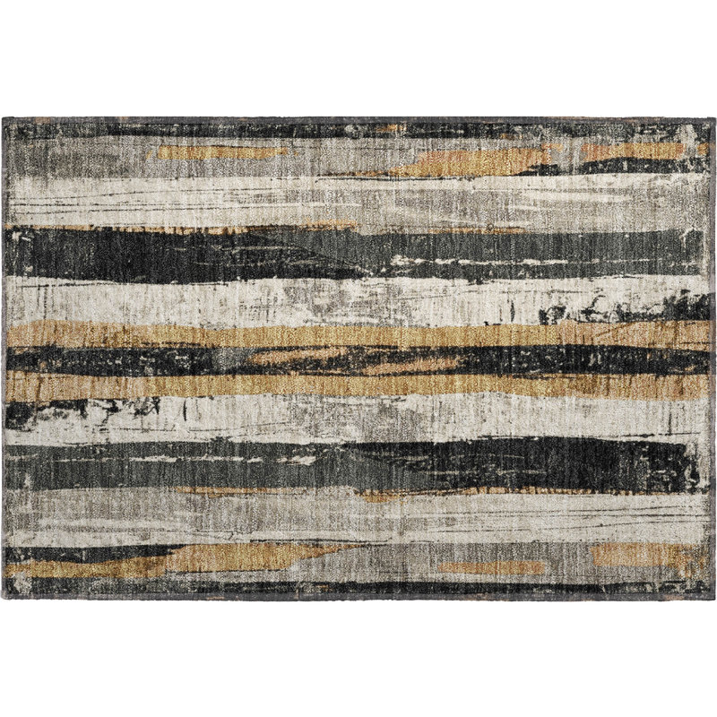Premium Machine Washable Crestover AMF1872 Stripes Rug, Rectangle 1'8" x 2'6"