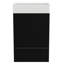 Meuble-lavabo moderne noir mat Matt - armoire autoportante avec lavabo en céramique et structure fonctionnelle et stable-1565995994