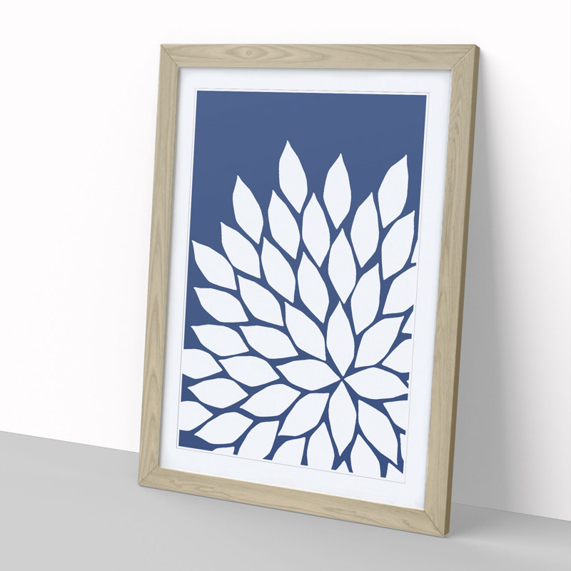 Abstract Leaves No.3 - Picture Frame Graphic Art, 48cm H x 36cm W x 2cm D, Oak