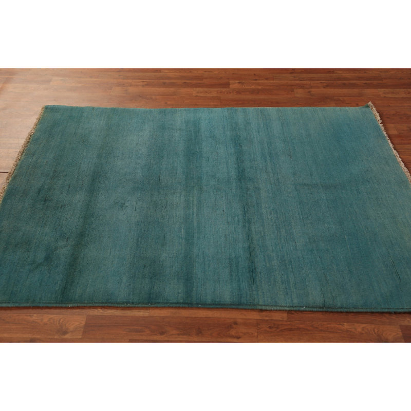 Tapis bleu et vert Gabbeh