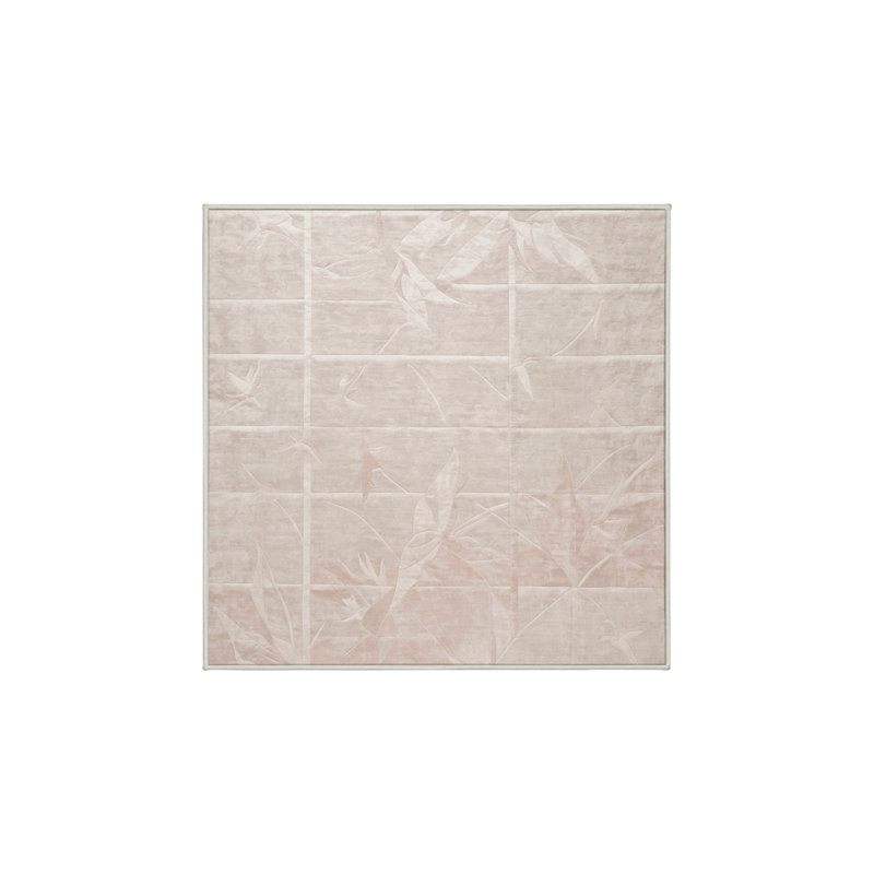 Tapis beige lavable à la machine, Carré 8 pi