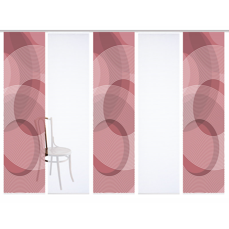 Semi Sheer Sliding Panel, Bordeaux