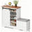 Fold-Down Entry Shoe Cabinet With Hidden Compartments And Built-In Storage Bench, Perfect For Compact Spaces