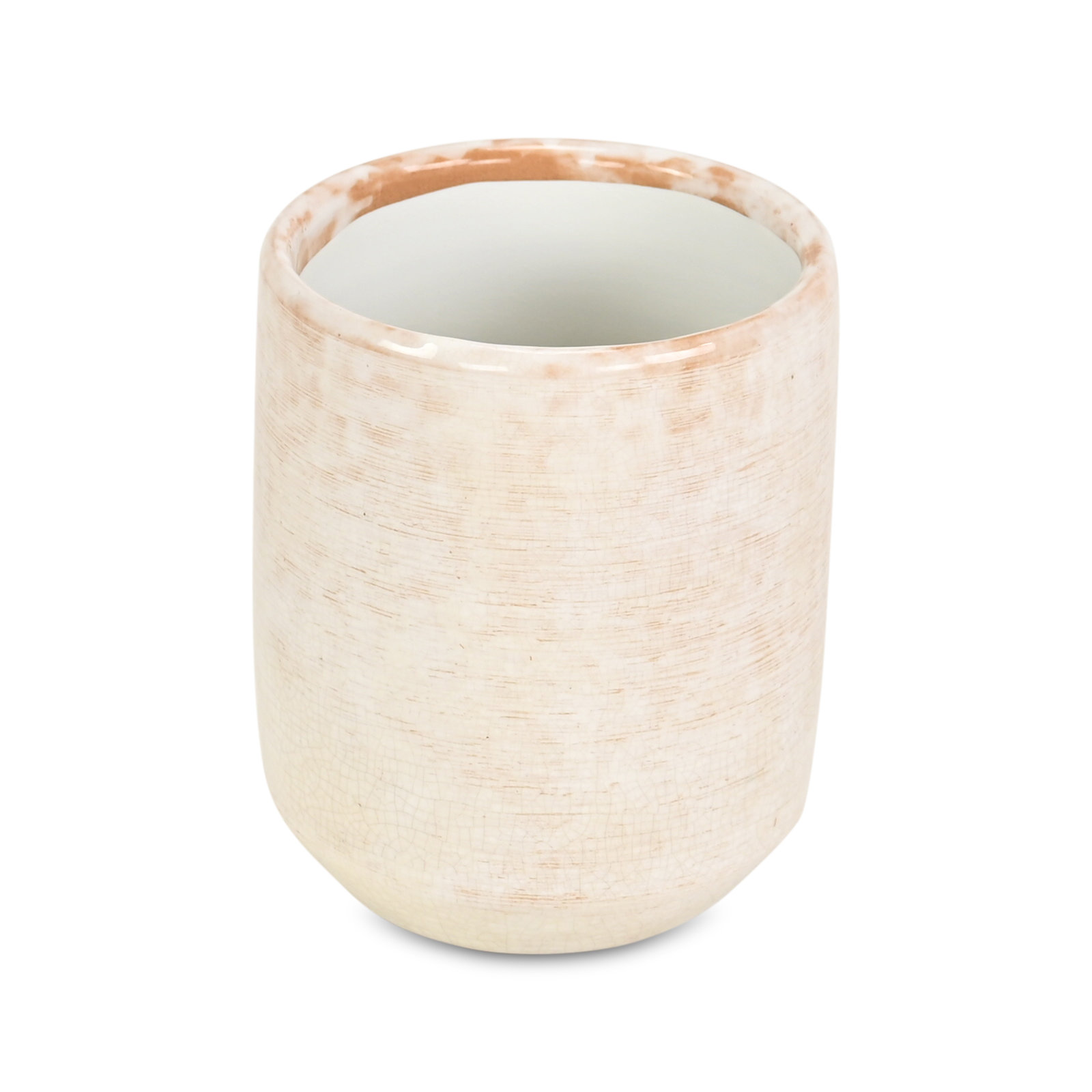 Sia Handmade Ceramic Pot Planter, White, 4.75" H x 4" W x 4" D