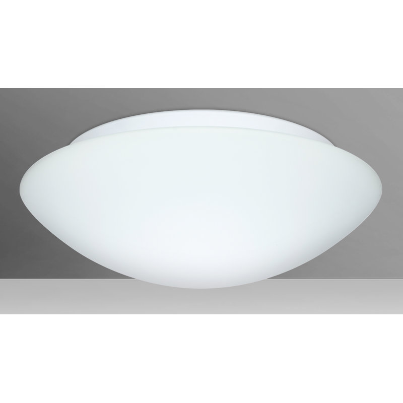 White 2 -Bulb Outdoor Flush Mount