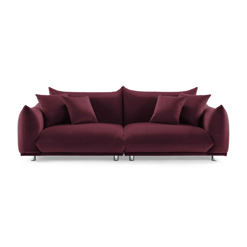 Arnya 225.8Cm Round Arms Sofa, Lavender Velvet