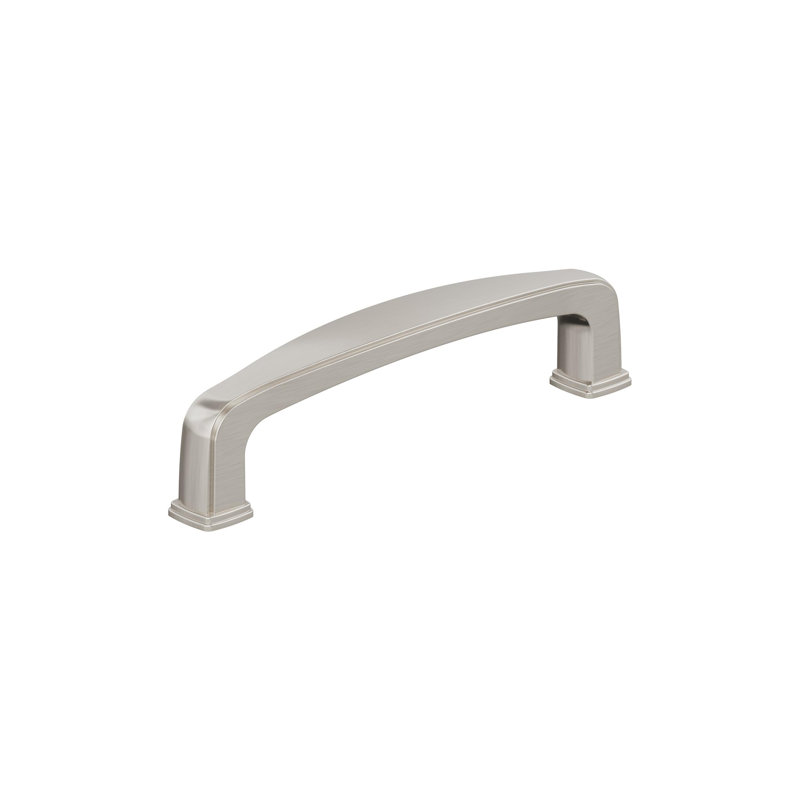 Poignée d'armoire Franklin centre à centre en nickel satiné 3-3 / 4 pouces (96 mm) - paquet de 10, 3 3/4", Nickel satiné