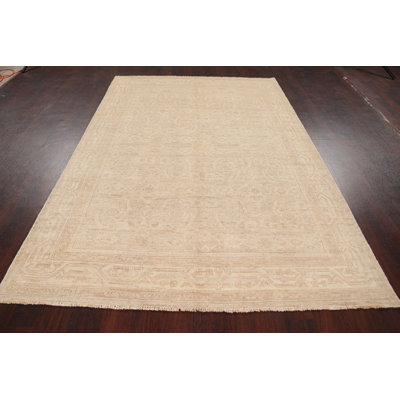 One-of-a-Kind 5'8" X 8'5" New Age Wool Area Rug in Beige