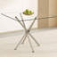 Table basse carrée avec plateau en verre trempé