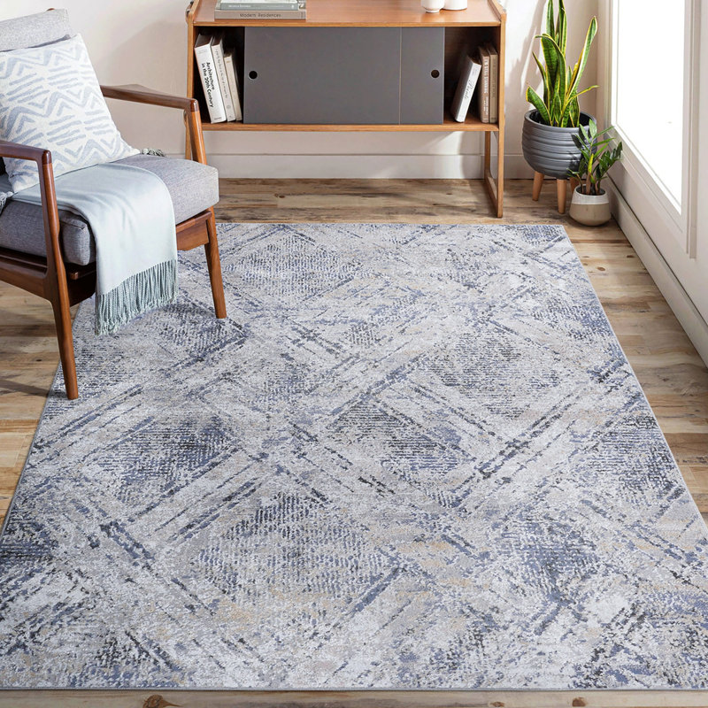 Tapis géométrique pour la maison, le bureau, le dortoir, le bureau, Rectangle 5 pi 3 po x 7 pi 6 po