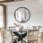 Marlowe Black 36" Dia. Round Beaded Wall Mirror with Iron Metal Frame-1786954665-1779537560