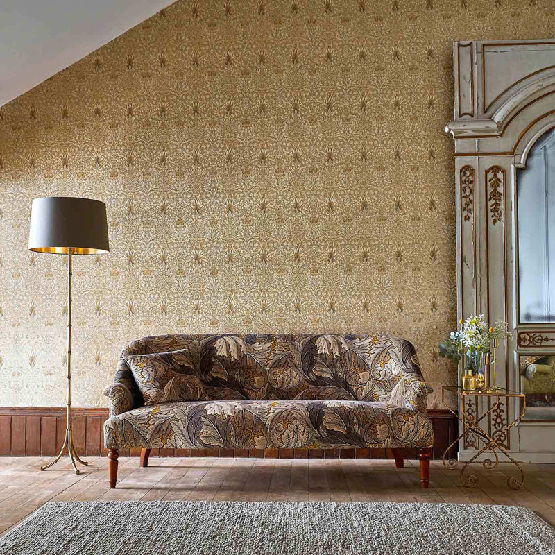 Acanthus 10.05m x 68.6cm Matte Wallpaper Roll, Brown