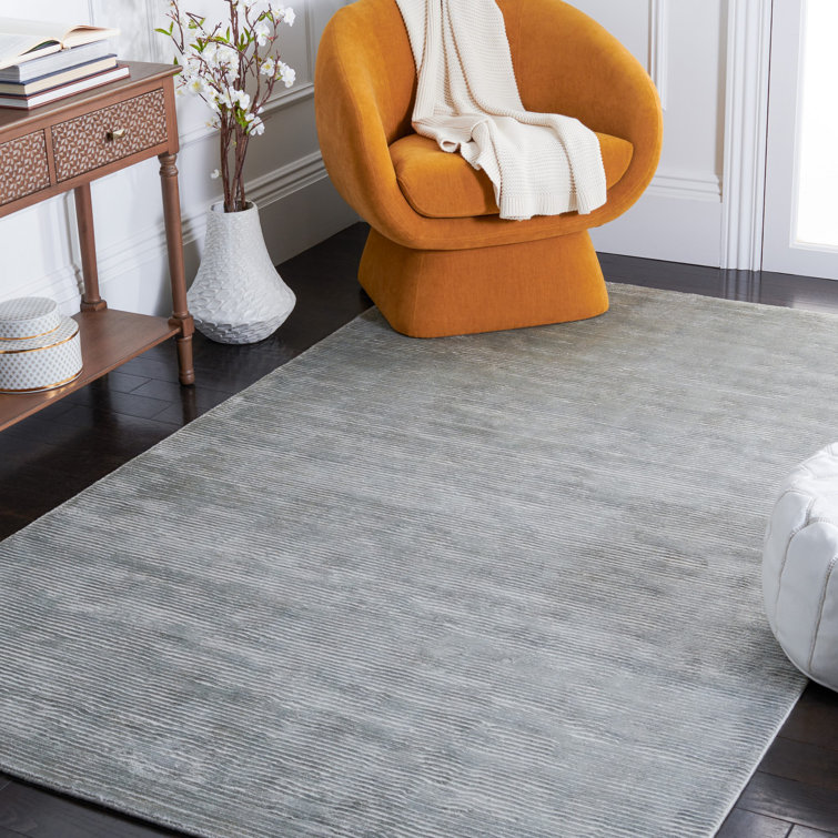 Tapis bleu fait à la main Endora