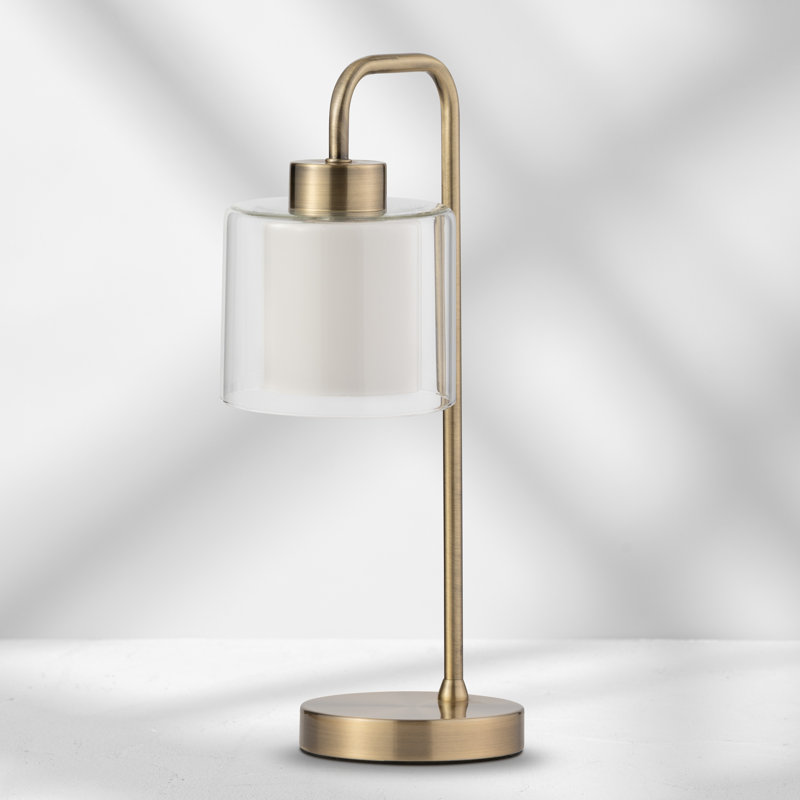 Aubriahna Metal Arched Lamp, Antique Brass, Gold