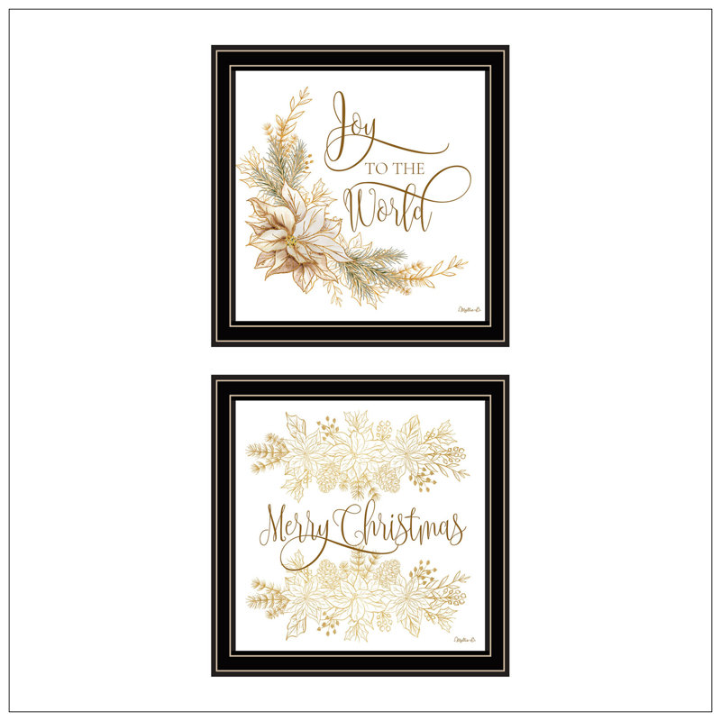 «Trendy Decor 4U», 2 pièces, vignette de joyeux Noël, impression murale pour salon, Noir, noir, noir, noir