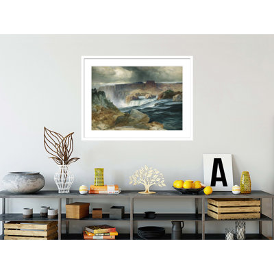 «Shoshone Falls Snake River Idaho» par Thomas Moran, impression giclée encadrée