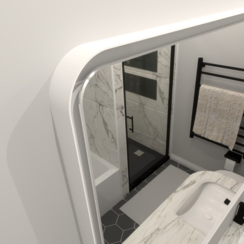 Miroir de salle de bain à DEL à intensité variable