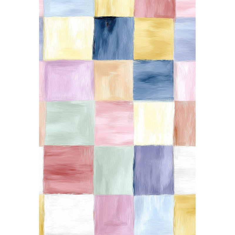 Patchwork Wallpaper Vibrant Mural Abstract Wall Decor