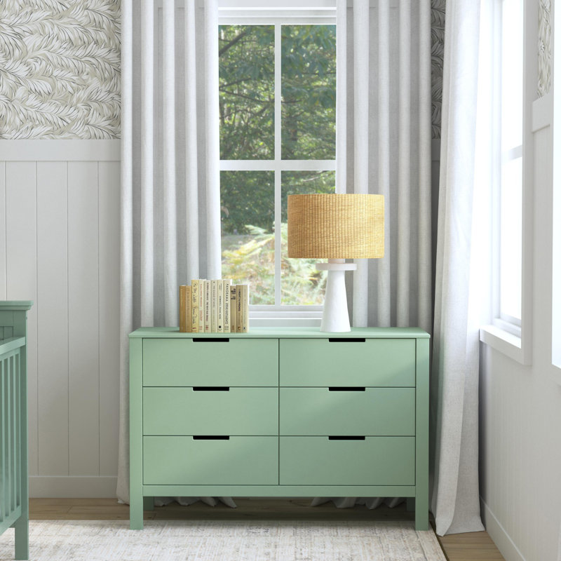 Colby 6-Drawer Double Dresser, Light Sage