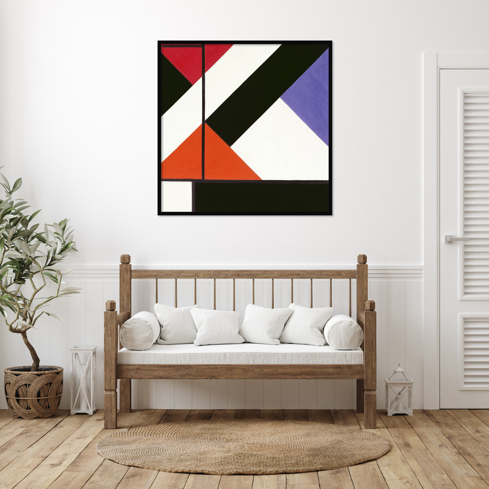 Simultaneous Counter Composition by Theo Van Doesburg, Black Framed, 41" H x 41" W
