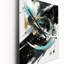 Horloge murale cubiste verte et blanche Kaléidoscope II-495476560
