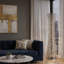 Lampe DEL sur pied colonne géométrique-53849183