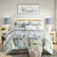 Édredon bleu très grand, 100% coton, coussin décoratif carré, coton avec coussins décoratifs, bleu, très grand, taies décoratives à imprimé tropical-118739985