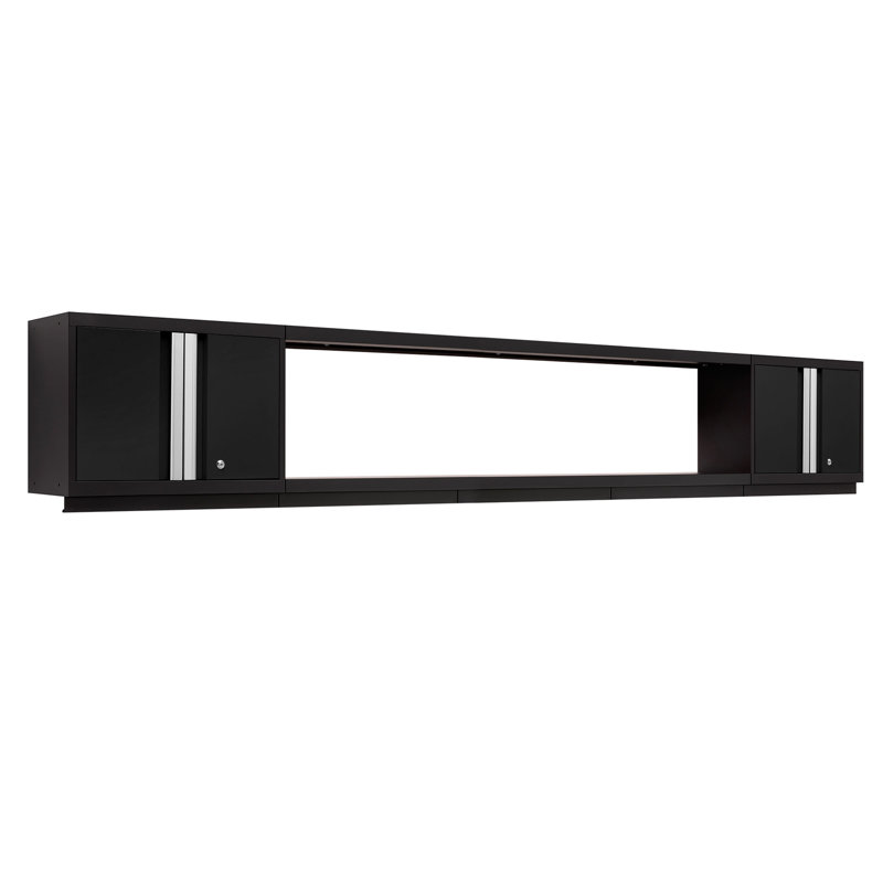 Bold 3 Piece Storage Cabinet Set, Black