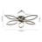 Reveka 6-Light 30 Inches LED Modern Flush Mount Flower Shape with Remote Control